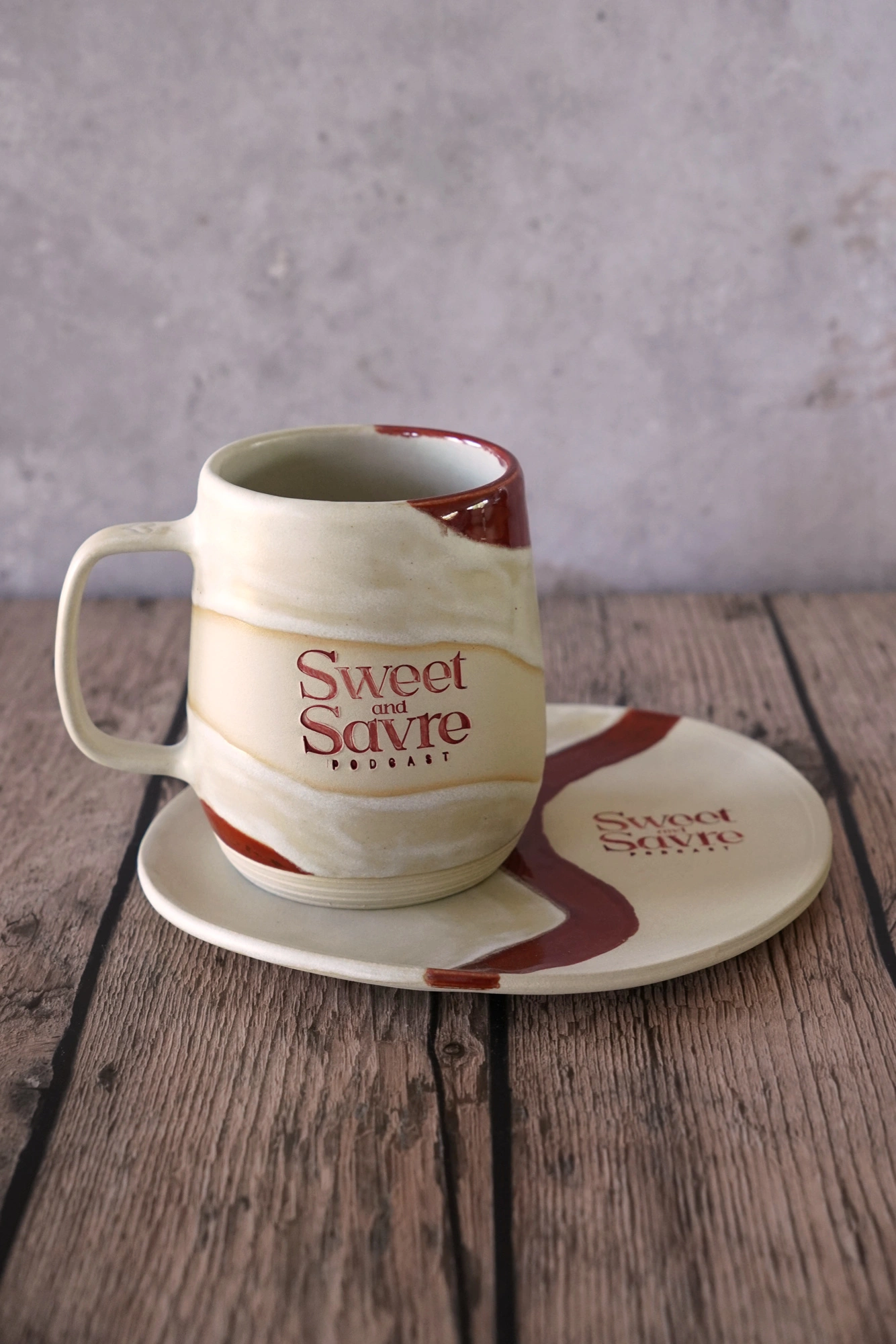 Sweet & Savre Mug with handle & plate set - Image 2