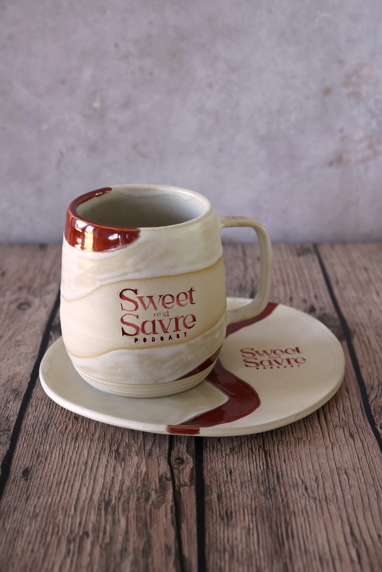 Sweet & Savre Mug with handle & plate set - Image 3