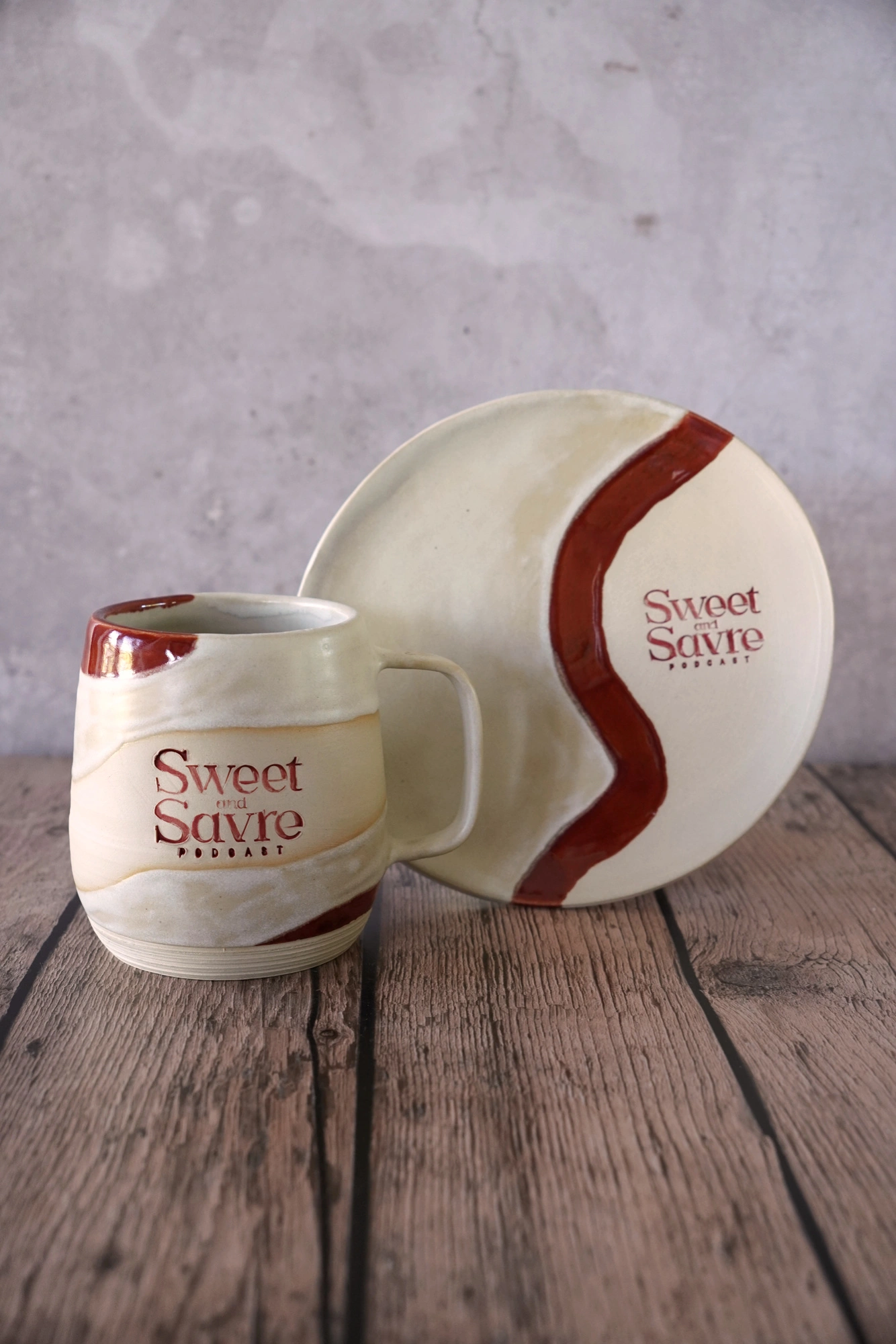 Sweet & Savre Mug with handle & plate set - Image 4