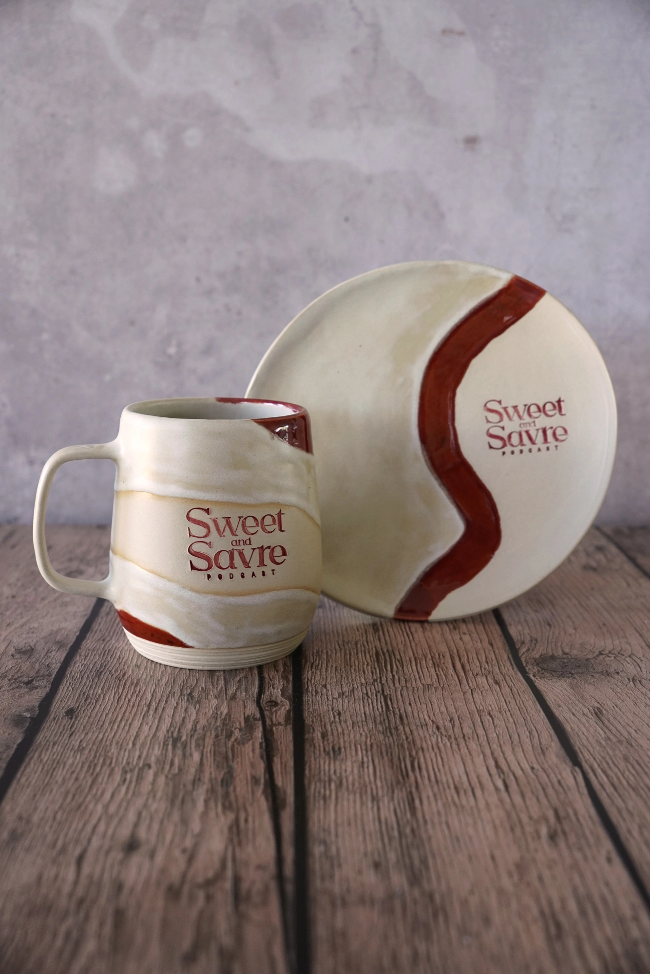 Sweet & Savre Mug with handle & plate set - Image 5