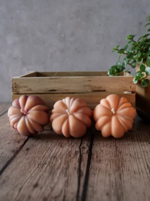 3 Pompoenkaarsjes - Set 6