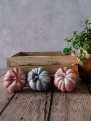 3 Pompoenkaarsjes - Set 1