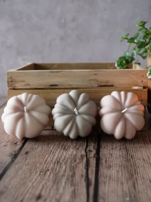 3 Pompoenkaarsjes - Set 2