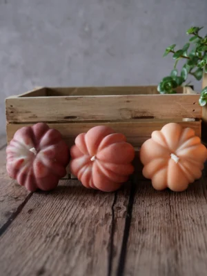 3 Pompoenkaarsjes - Set 5